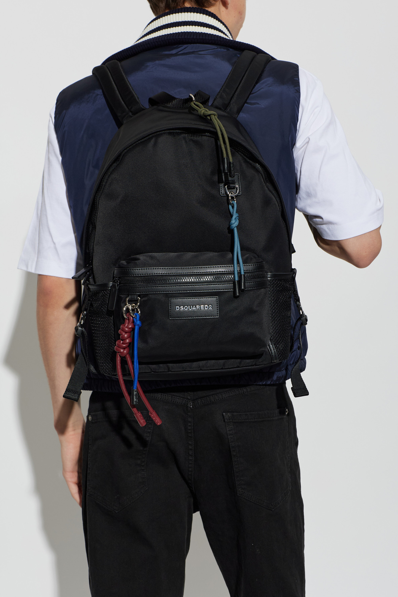 Dsquared2 DSQUARED2 Black Technical Backpack with Logo and
